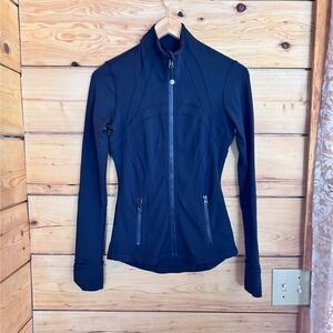 Lululemon Define Jacket Womens Size 4 Black Full Zip Luon Athletic Slim Fit Yoga
